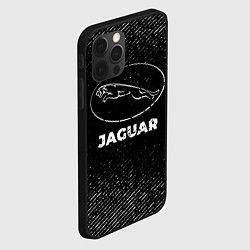 Чехол для iPhone 12 Pro Jaguar с потертостями на темном фоне, цвет: 3D-черный — фото 2
