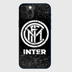 Чехол для iPhone 12 Pro Inter с потертостями на темном фоне, цвет: 3D-черный