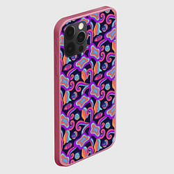 Чехол для iPhone 12 Pro Символичная психоделика, цвет: 3D-малиновый — фото 2