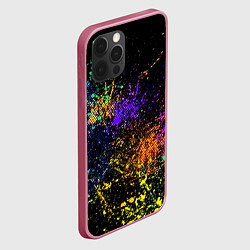 Чехол для iPhone 12 Pro Абстрактные брызги краски, цвет: 3D-малиновый — фото 2