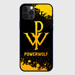 Чехол для iPhone 12 Pro Powerwolf - gold gradient, цвет: 3D-черный