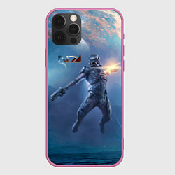 Чехол для iPhone 12 Pro Mass Effect Andromeda - Character, цвет: 3D-малиновый