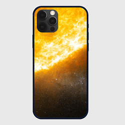 Чехол для iPhone 12 Pro Солнце в космосе, цвет: 3D-черный