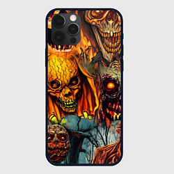 Чехол для iPhone 12 Pro Монстры ужасные хэллоуинские, цвет: 3D-черный