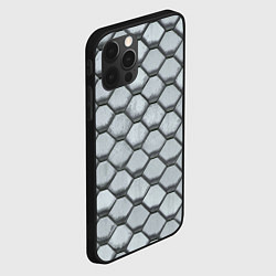 Чехол для iPhone 12 Pro Бетонная черепица - текстура, цвет: 3D-черный — фото 2