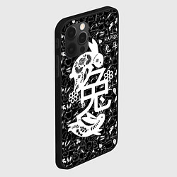 Чехол для iPhone 12 Pro Happy chinese new year, black bunnies, цвет: 3D-черный — фото 2