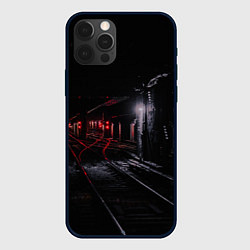 Чехол для iPhone 12 Pro Тоннель метро, цвет: 3D-черный