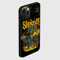 Чехол для iPhone 12 Pro Slipknot Yellow Monster, цвет: 3D-черный — фото 2