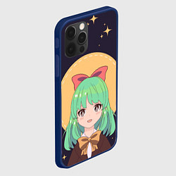 Чехол для iPhone 12 Pro Девочка аниме - Anime girl, цвет: 3D-тёмно-синий — фото 2