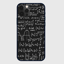 Чехол для iPhone 12 Pro Геометрические формулы, цвет: 3D-черный