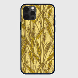 Чехол для iPhone 12 Pro Винтажные колоски пшеницы, цвет: 3D-черный