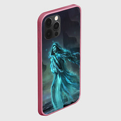Чехол для iPhone 12 Pro Halloween - женщина призрак на кладбище, цвет: 3D-малиновый — фото 2