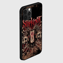 Чехол для iPhone 12 Pro Slipknot skull, цвет: 3D-черный — фото 2