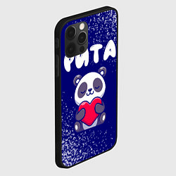 Чехол для iPhone 12 Pro Рита панда с сердечком, цвет: 3D-черный — фото 2