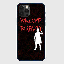 Чехол для iPhone 12 Pro Welcome to reality - inscription in blood, цвет: 3D-черный