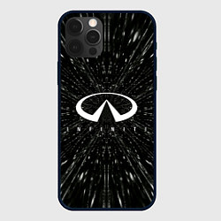 Чехол для iPhone 12 Pro Эмблема Инфинити, автомобильная тема, цвет: 3D-черный