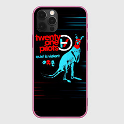 Чехол для iPhone 12 Pro Quiet Is Violent - Twenty One Pilots, цвет: 3D-малиновый