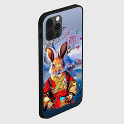 Чехол для iPhone 12 Pro Кролик в китайском халате, цвет: 3D-черный — фото 2