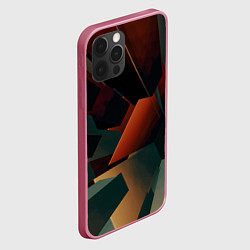 Чехол для iPhone 12 Pro Геометрические абстрактные линии и столбы, цвет: 3D-малиновый — фото 2