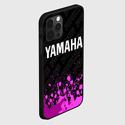 Чехол для iPhone 12 Pro Yamaha pro racing: символ сверху, цвет: 3D-черный — фото 2