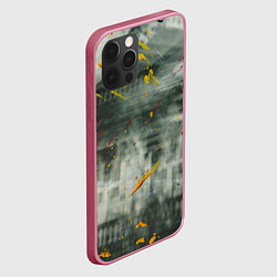 Чехол для iPhone 12 Pro Абстрактный силуэт дома и краски на поверхности, цвет: 3D-малиновый — фото 2