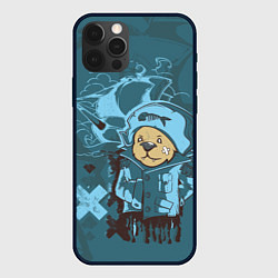 Чехол для iPhone 12 Pro Медведь-капитан, цвет: 3D-черный