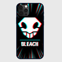 Чехол для iPhone 12 Pro Символ Bleach в стиле glitch на темном фоне, цвет: 3D-черный