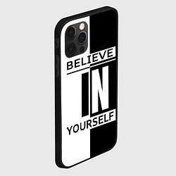 Чехол для iPhone 12 Pro Believe in yourself, цвет: 3D-черный — фото 2