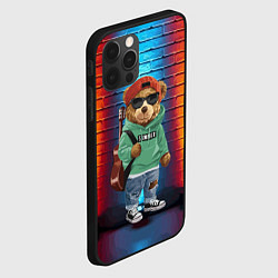 Чехол для iPhone 12 Pro Мишка гитарист, цвет: 3D-черный — фото 2