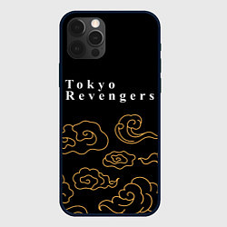 Чехол для iPhone 12 Pro Tokyo Revengers anime clouds, цвет: 3D-черный