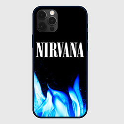 Чехол для iPhone 12 Pro Nirvana blue fire, цвет: 3D-черный