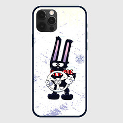 Чехол для iPhone 12 Pro Черный кролик c рулём, цвет: 3D-черный