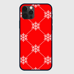 Чехол для iPhone 12 Pro Праздничный узор, цвет: 3D-черный