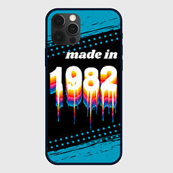 Чехол для iPhone 12 Pro Made in 1982: liquid art, цвет: 3D-черный