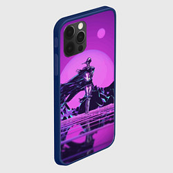 Чехол для iPhone 12 Pro Фантазийный силуэт - vaporwave, цвет: 3D-тёмно-синий — фото 2