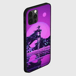 Чехол для iPhone 12 Pro Фантазийный силуэт - vaporwave, цвет: 3D-черный — фото 2