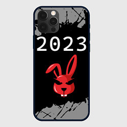 Чехол для iPhone 12 Pro НГ Кролик суровый, цвет: 3D-черный