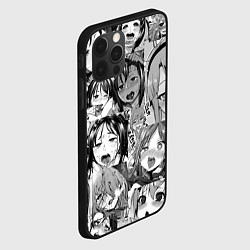 Чехол для iPhone 12 Pro Ахегао паттерн, цвет: 3D-черный — фото 2