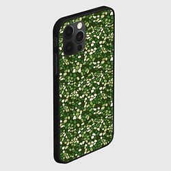 Чехол для iPhone 12 Pro Милитари камни, цвет: 3D-черный — фото 2