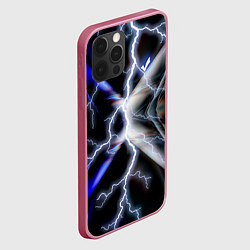 Чехол для iPhone 12 Pro Молния в космосе, цвет: 3D-малиновый — фото 2