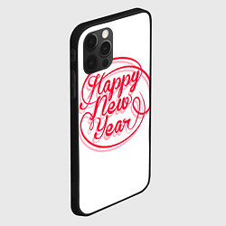 Чехол для iPhone 12 Pro Надпись счастливого нового года, цвет: 3D-черный — фото 2