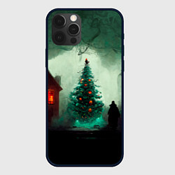Чехол для iPhone 12 Pro Тёмное рождество, цвет: 3D-черный