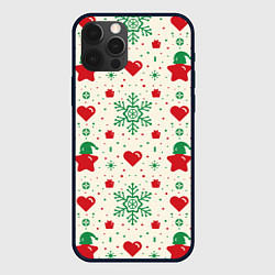 Чехол для iPhone 12 Pro Love new year, цвет: 3D-черный
