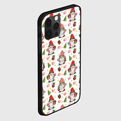 Чехол для iPhone 12 Pro Рождественские гномы с подарками, цвет: 3D-черный — фото 2
