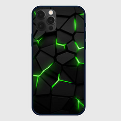 Чехол для iPhone 12 Pro Green neon steel, цвет: 3D-черный
