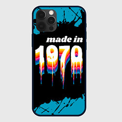 Чехол для iPhone 12 Pro Made in 1970: liquid art, цвет: 3D-черный
