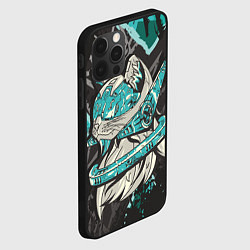 Чехол для iPhone 12 Pro Футуристический кот, цвет: 3D-черный — фото 2