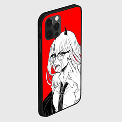 Чехол для iPhone 12 Pro Бизнес-леди Пауэр: Человек-бензопила, цвет: 3D-черный — фото 2