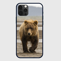 Чехол для iPhone 12 Pro Медвежонок в аэропорту, цвет: 3D-черный