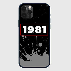 Чехол для iPhone 12 Pro 1981 - в красной рамке на темном, цвет: 3D-черный
